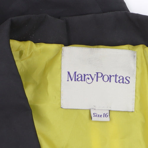 Mary Portas Women's Black Size 16 Belted Trench Coat