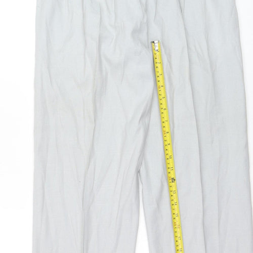 Robert Clive Men's Grey 32L Pleated Dress Trousers