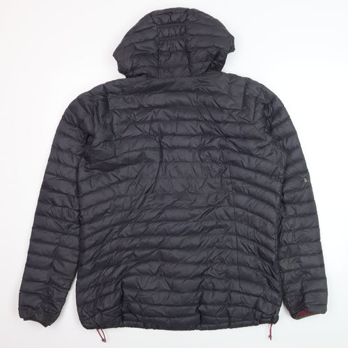 Rab Women's Grey Hooded Down Puffer Jacket UK 16