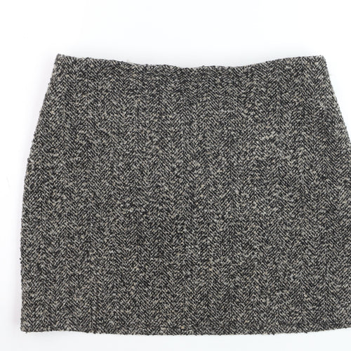 H&M Women’s Grey Tweed Wool Pencil Skirt Size 14
