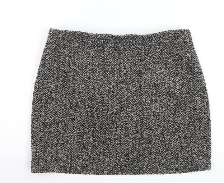 H&M Women’s Grey Tweed Wool Pencil Skirt Size 14