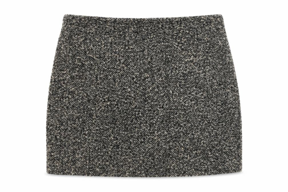 H&M Women’s Grey Tweed Wool Pencil Skirt Size 14