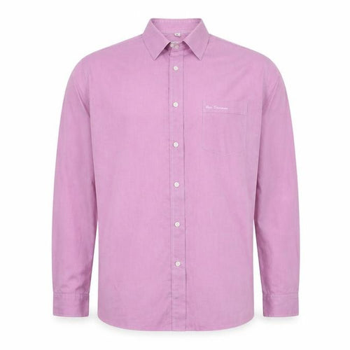 Ben Sherman Men Pink Cotton Long Sleeve Classic Fit Dress Shirt Size 16
