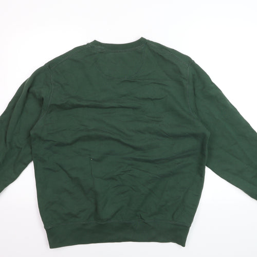 Uniqlo Men's Green L Pullover Sweatshirt Cotton Blend