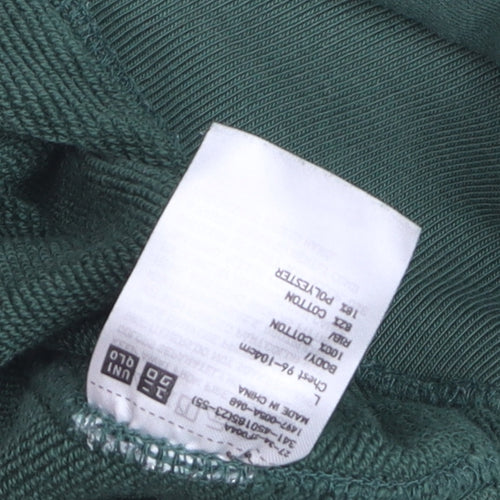 Uniqlo Men's Green L Pullover Sweatshirt Cotton Blend