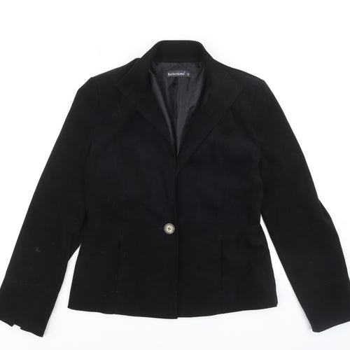 Reflections Women's Black Size 12 Classic Single-Breasted Blazer