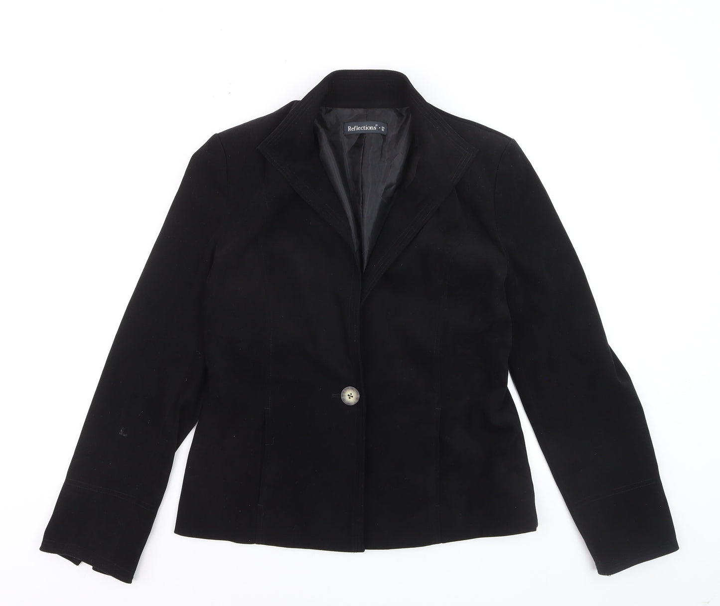 Reflections Women's Black Size 12 Classic Single-Breasted Blazer