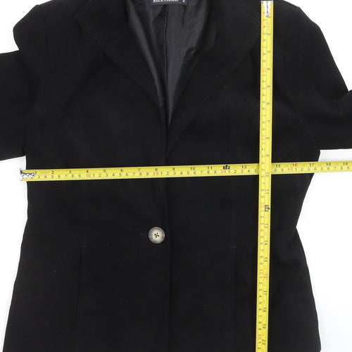 Reflections Women's Black Size 12 Classic Single-Breasted Blazer