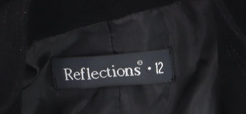 Reflections Women's Black Size 12 Classic Single-Breasted Blazer