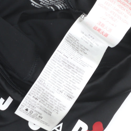 Jordan Girls Black Leggings M 10-12 Years Stretch Polyester Activewear