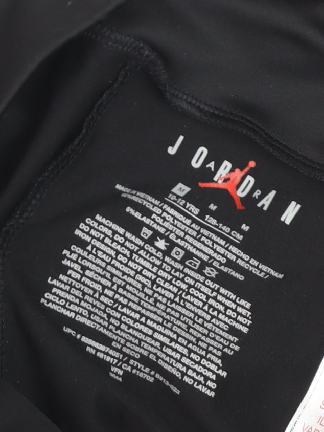 Jordan Girls Black Leggings M 10-12 Years Stretch Polyester Activewear