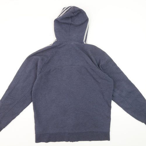 Adidas Men's Blue Full Zip Hoodie Medium Performance Essentials