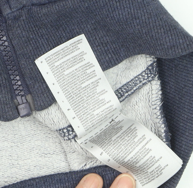 Adidas Men's Blue Full Zip Hoodie Medium Performance Essentials