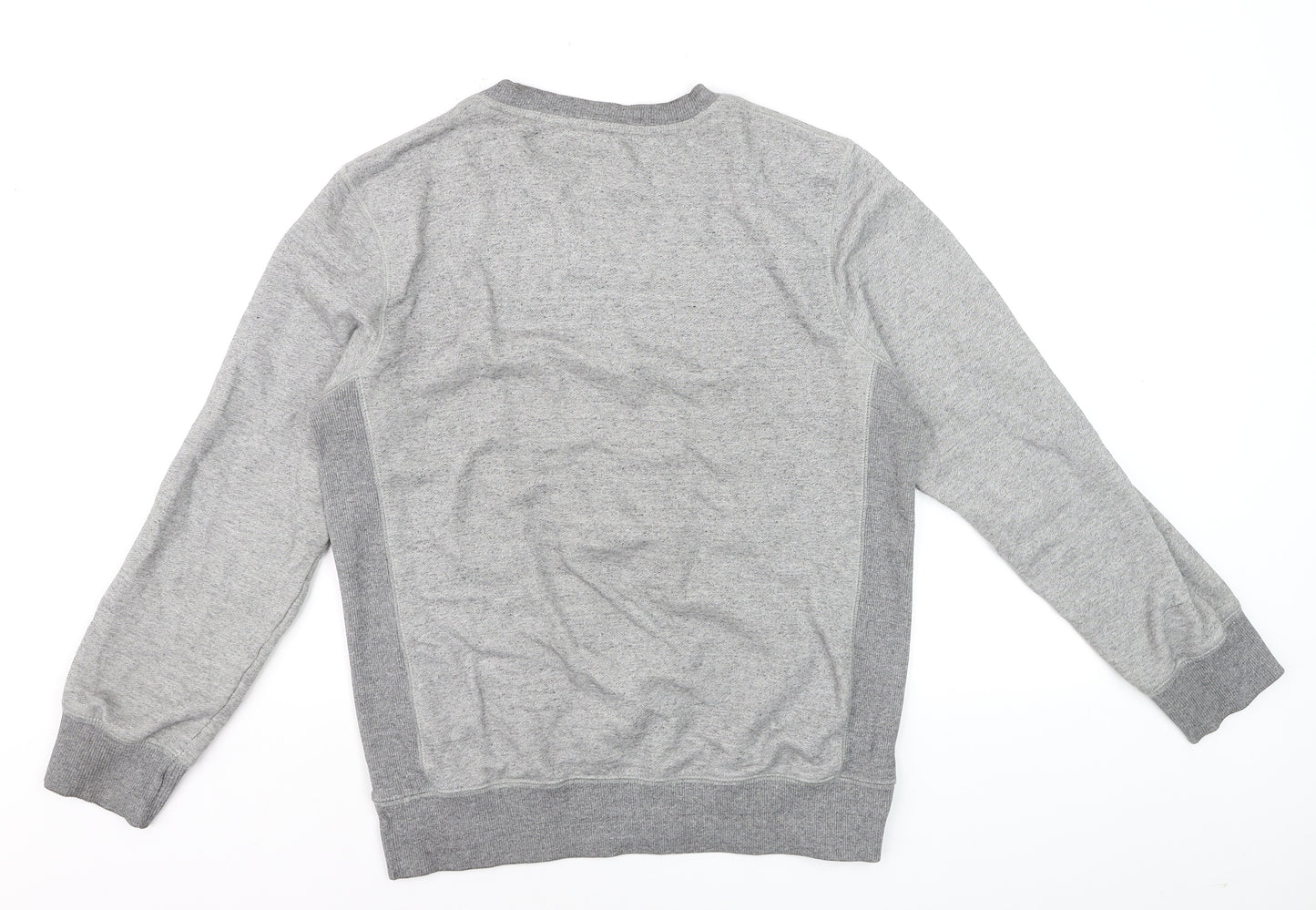 Next Men's Grey Cotton Blend Crew Neck Pullover Sweatshirt Size S