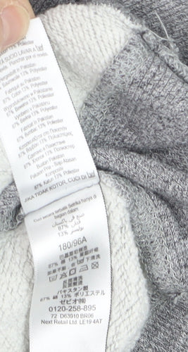 Next Men's Grey Cotton Blend Crew Neck Pullover Sweatshirt Size S