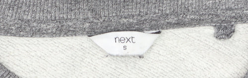 Next Men's Grey Cotton Blend Crew Neck Pullover Sweatshirt Size S