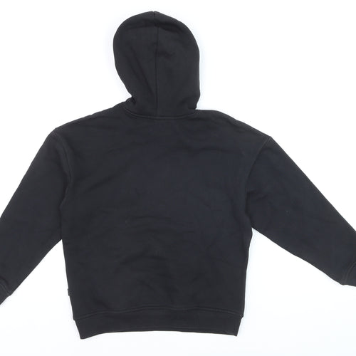 Puma Girls Black Pullover Hoodie 11-12 Years Fleece Hooded Sweatshirt
