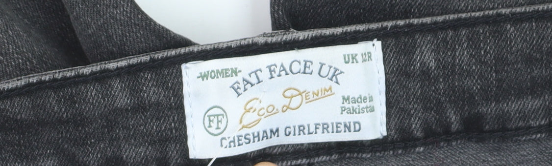 Fat Face Women Grey 12 Relaxed Fit Chesham Girlfriend Jeans