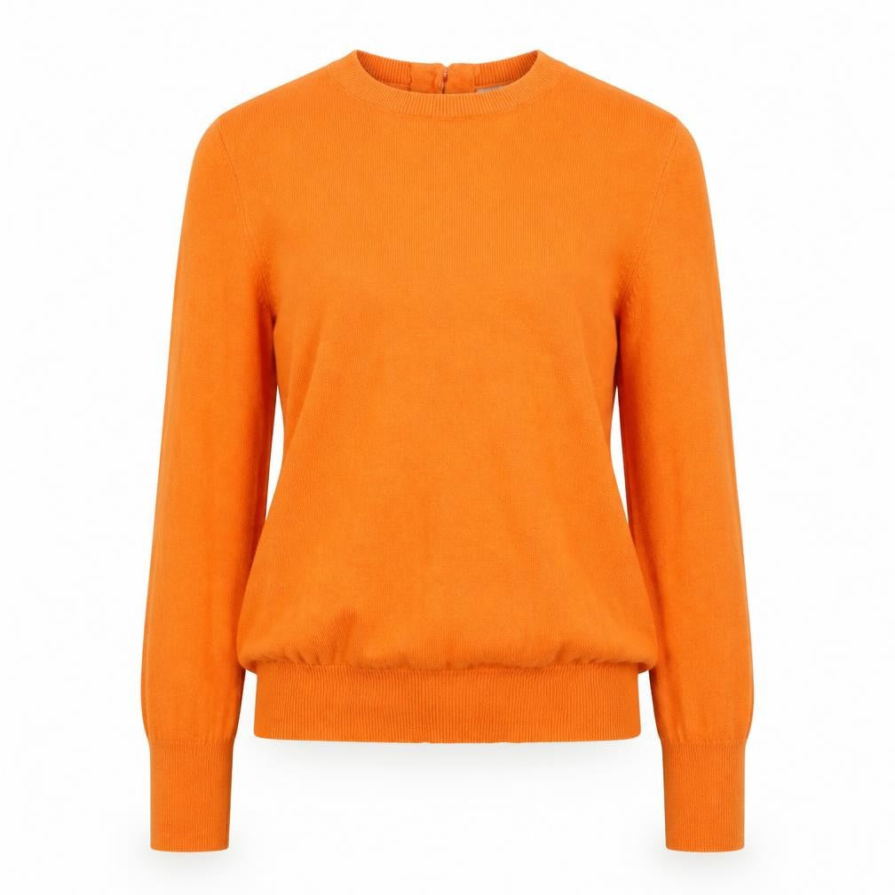 Savida Women Orange Size 10 Crew Neck Long Sleeve Jumper