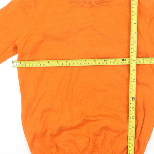 Savida Women Orange Size 10 Crew Neck Long Sleeve Jumper