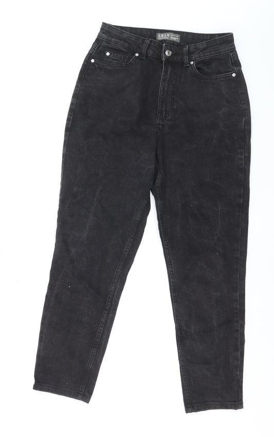 Primark Women Black Mom Jeans Size 8 High Rise Denim