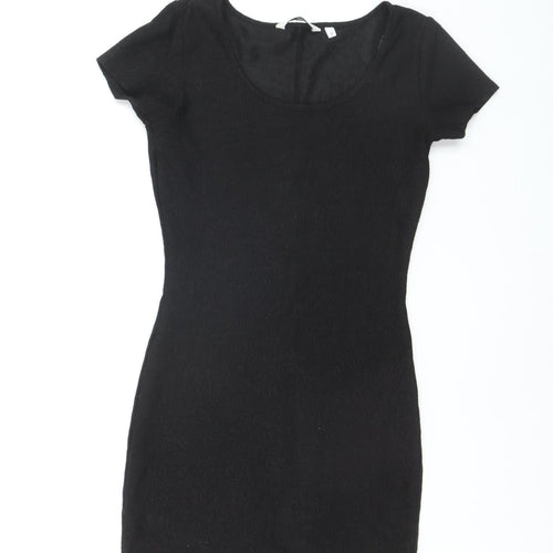 New Look Women’s Black Short Sleeve Bodycon Dress Size 8