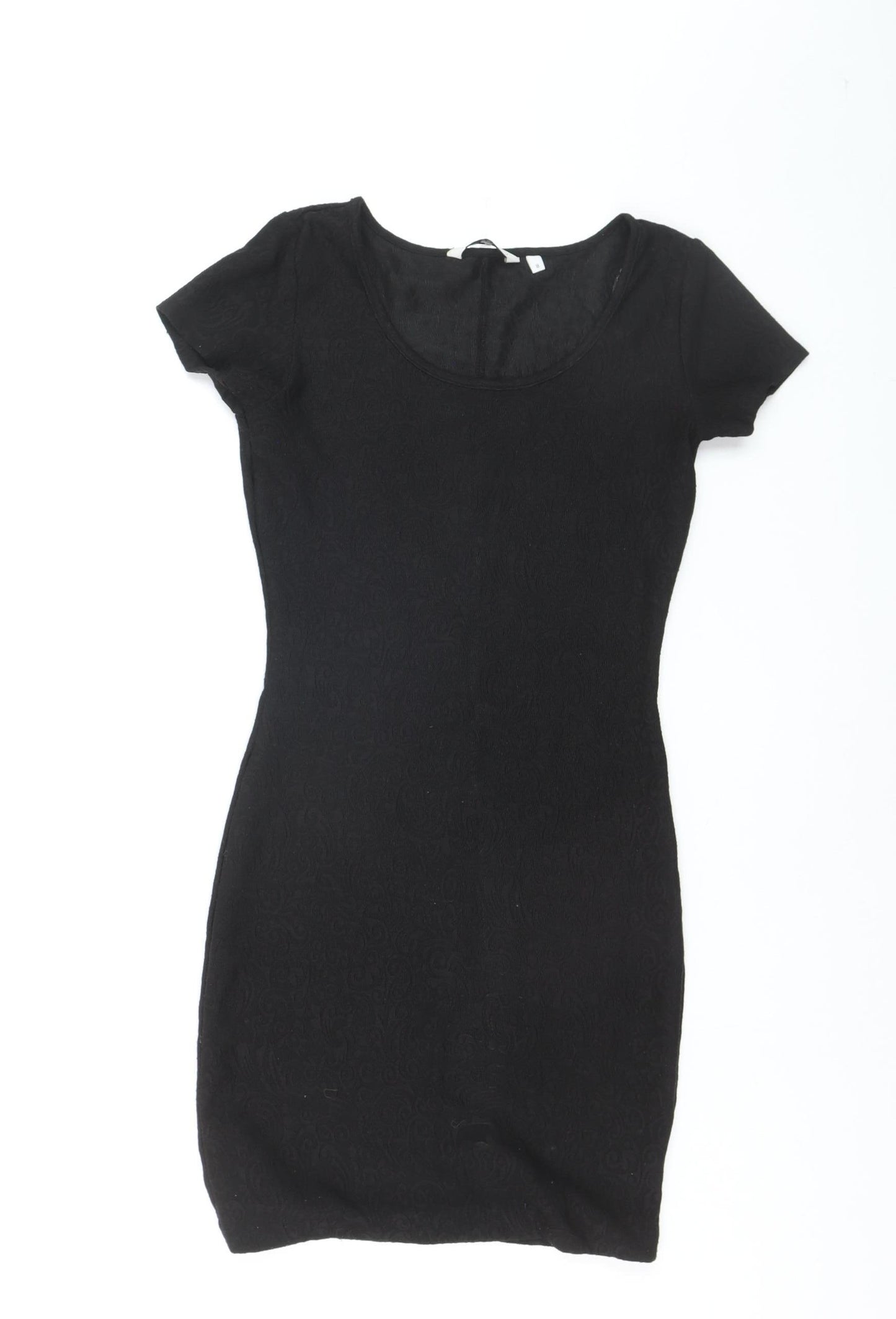 New Look Women’s Black Short Sleeve Bodycon Dress Size 8
