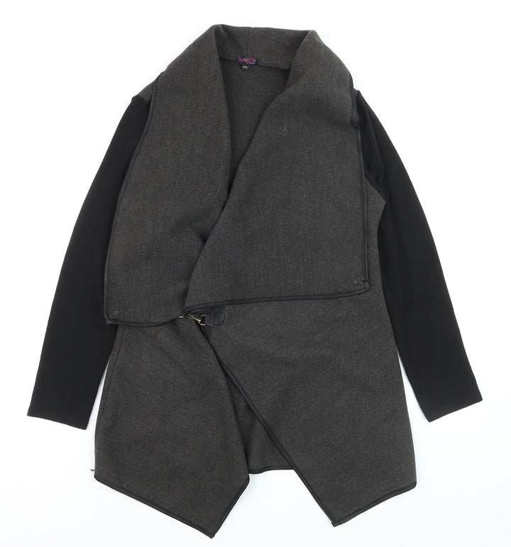 Stella Morgan Womens Grey Wool Blend Coatigan Size 8 Regular Fit