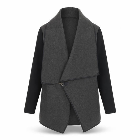 Front view of Stella Morgan women’s grey wool blend coatigan, size UK 8, regular fit