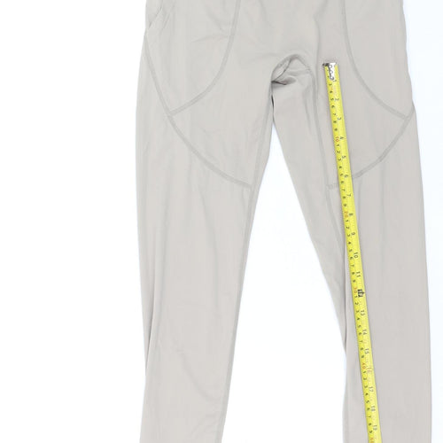 GYMGODDESS Womens Beige Leggings L Activewear High Waist Stretch