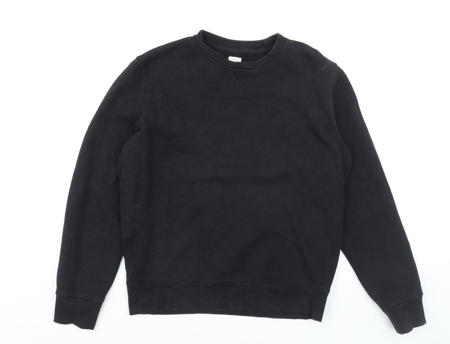 GAP Men's Black Cotton Blend Crew Neck Pullover Sweatshirt S