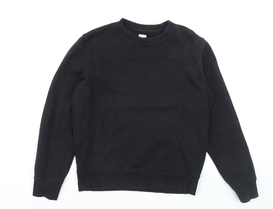 GAP Men's Black Cotton Blend Crew Neck Pullover Sweatshirt S