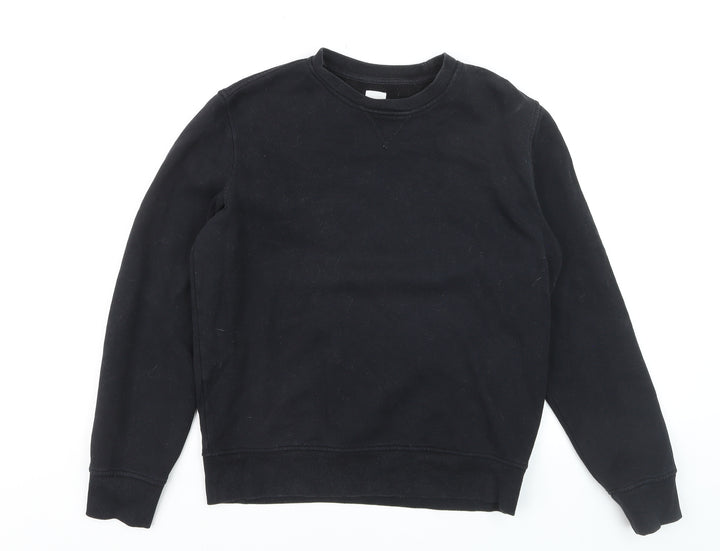 GAP Men's Black Cotton Blend Crew Neck Pullover Sweatshirt S