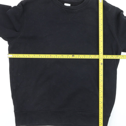GAP Men's Black Cotton Blend Crew Neck Pullover Sweatshirt S