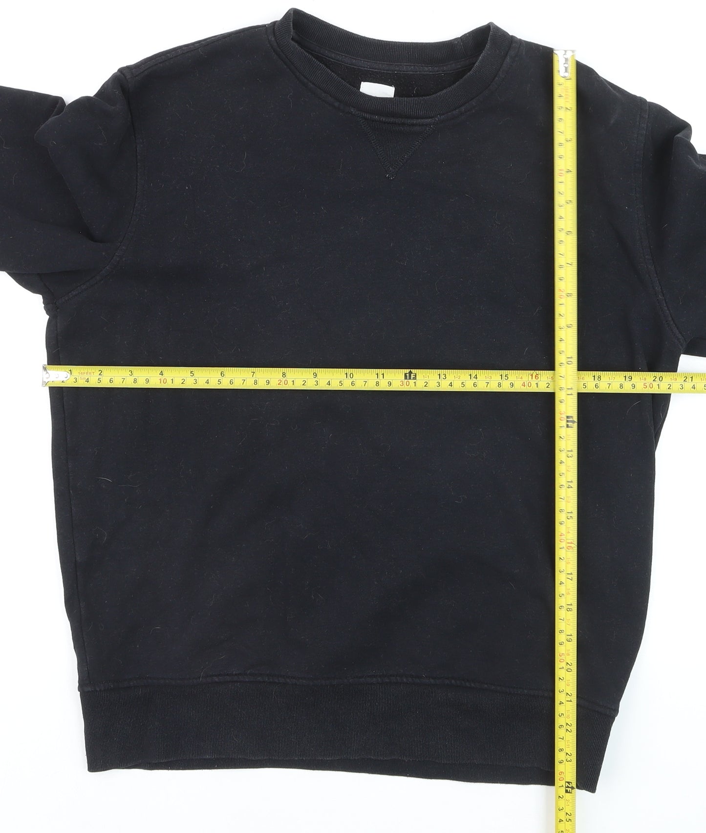 GAP Men's Black Cotton Blend Crew Neck Pullover Sweatshirt S
