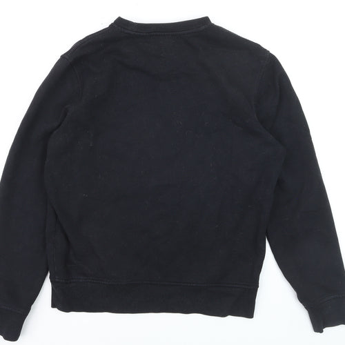 GAP Men's Black Cotton Blend Crew Neck Pullover Sweatshirt S
