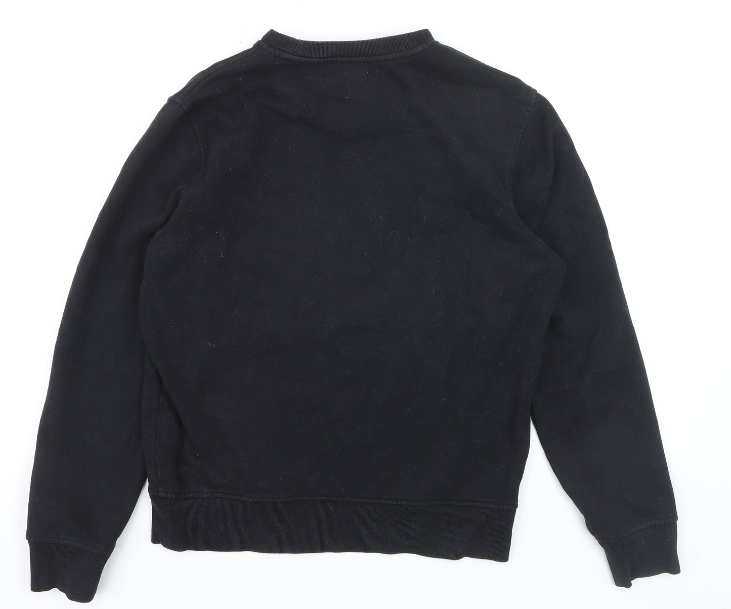 GAP Men's Black Cotton Blend Crew Neck Pullover Sweatshirt S