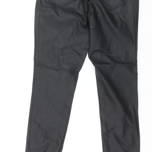 Lipsy London Women's Black Coated Jegging Style Leggings Size 10R