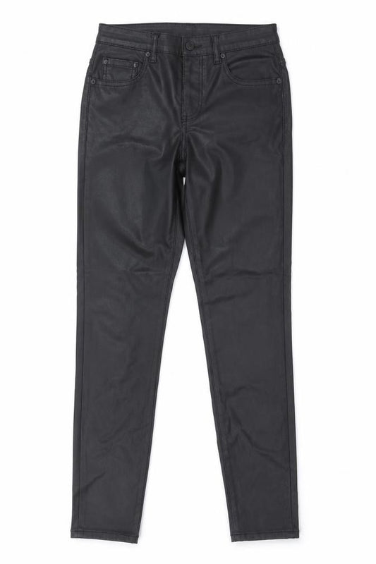 Lipsy London Women's Black Coated Jegging Style Leggings Size 10R