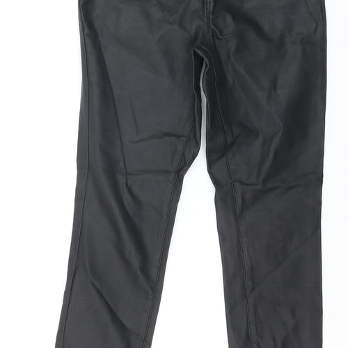 Lipsy London Women's Black Coated Jegging Style Leggings Size 10R