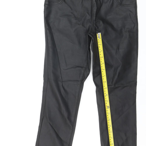 Lipsy London Women's Black Coated Jegging Style Leggings Size 10R