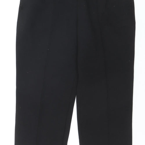 Dunnes Women Black Small Elastic Waist Tapered Trousers
