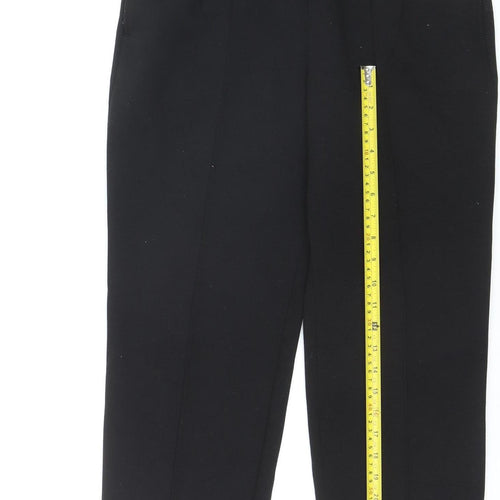 Dunnes Women Black Small Elastic Waist Tapered Trousers