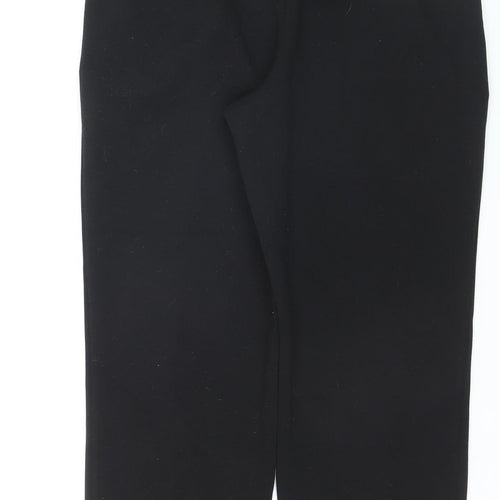 Dunnes Women Black Small Elastic Waist Tapered Trousers