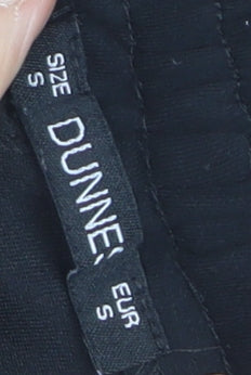 Dunnes Women Black Small Elastic Waist Tapered Trousers