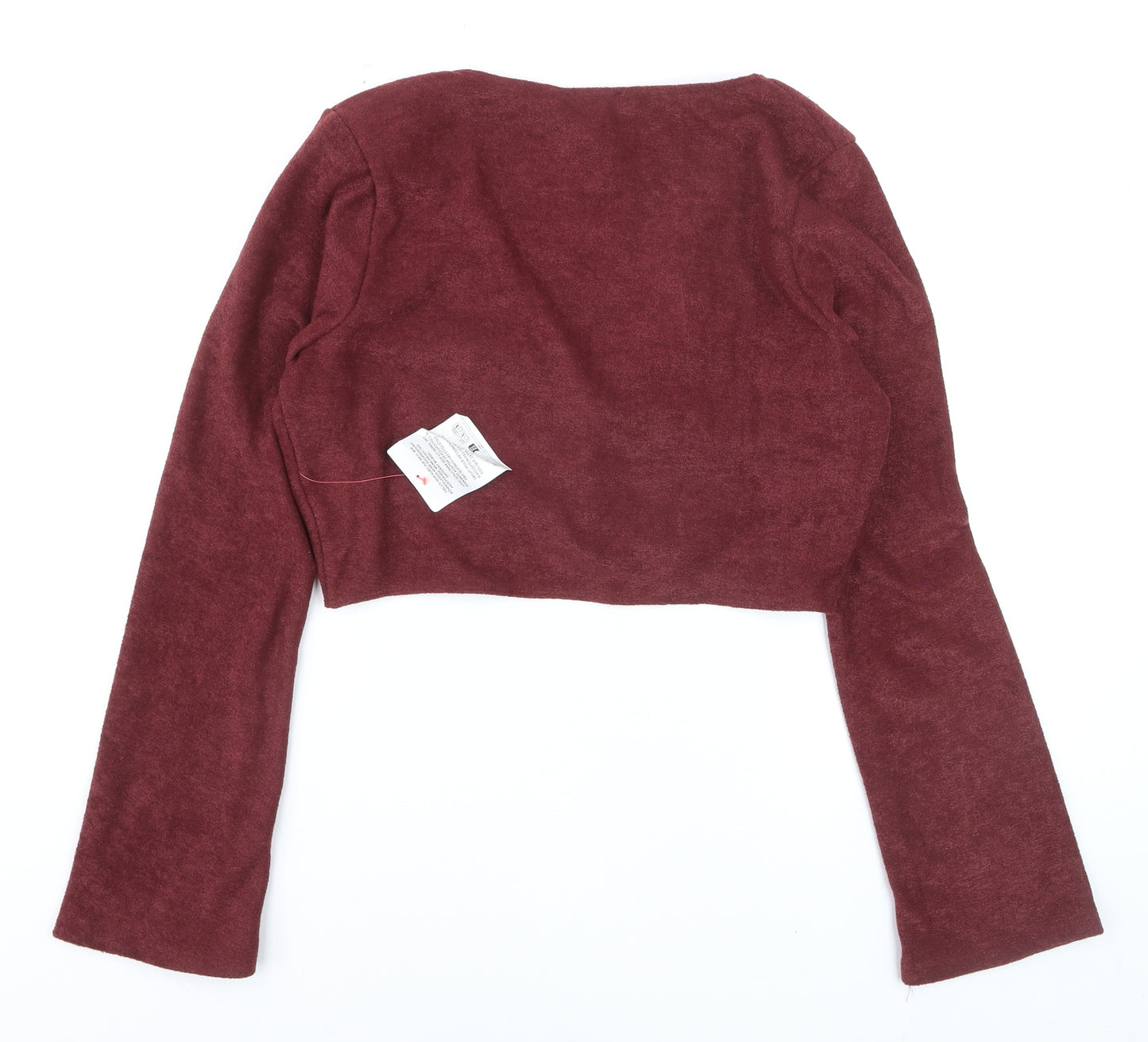 ASOS DESIGN Women's Red V-Neck Cropped Cardigan UK 12
