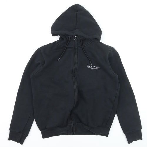 McKenzie Men's Black Full Zip Hoodie Size L Cotton Blend
