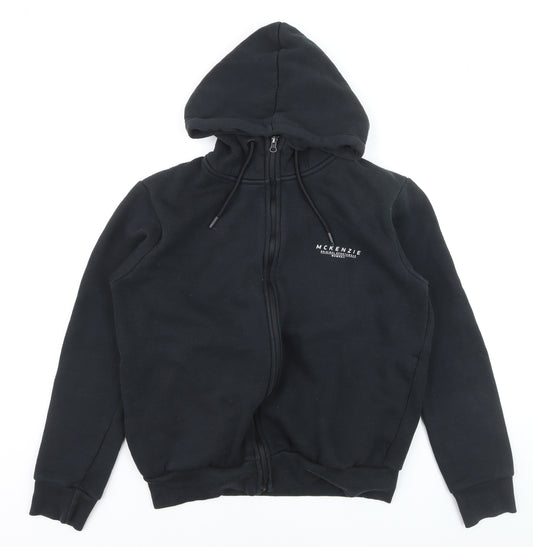 McKenzie Men's Black Full Zip Hoodie Size L Cotton Blend