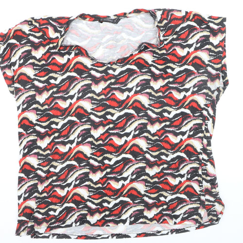 Dunnes Women’s Multicoloured V-Neck Cotton Modal T-Shirt L