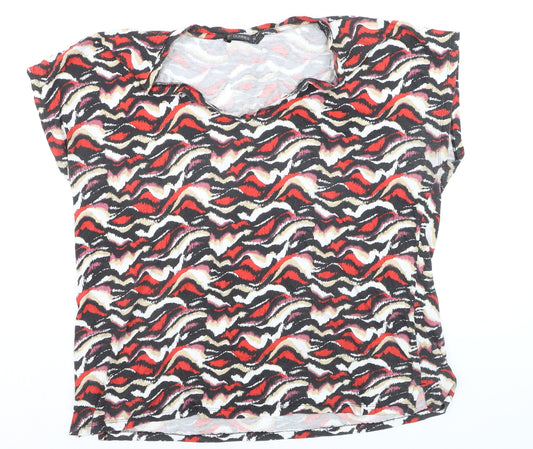 Dunnes Women’s Multicoloured V-Neck Cotton Modal T-Shirt L